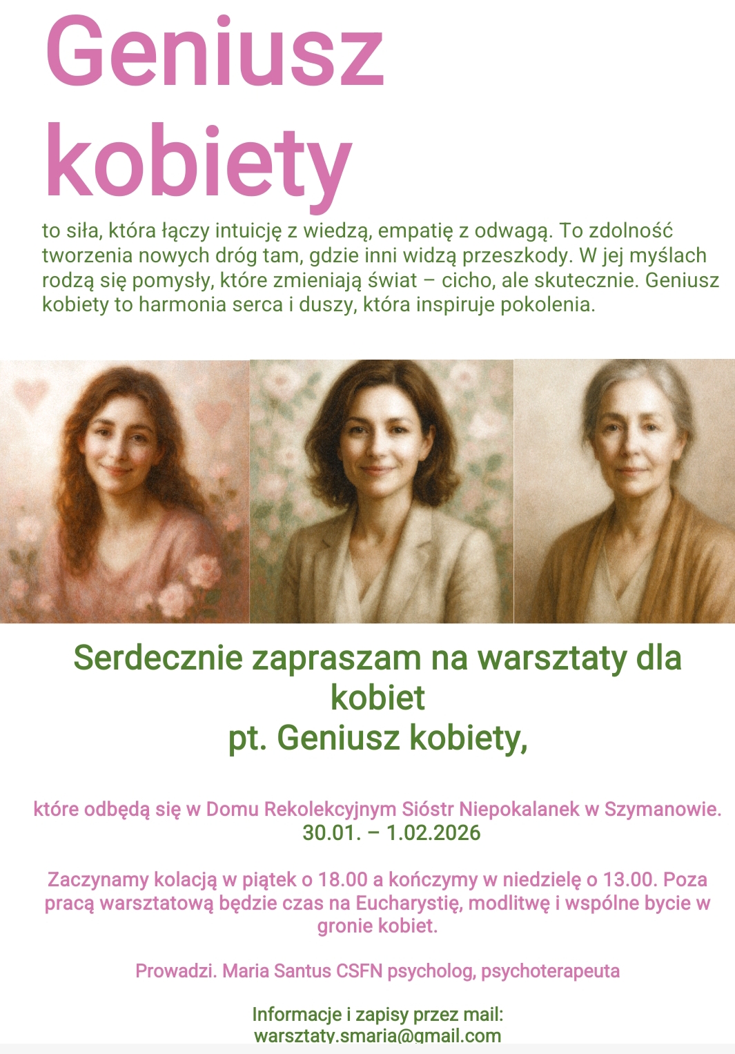 Warsztaty geniusz kobiety